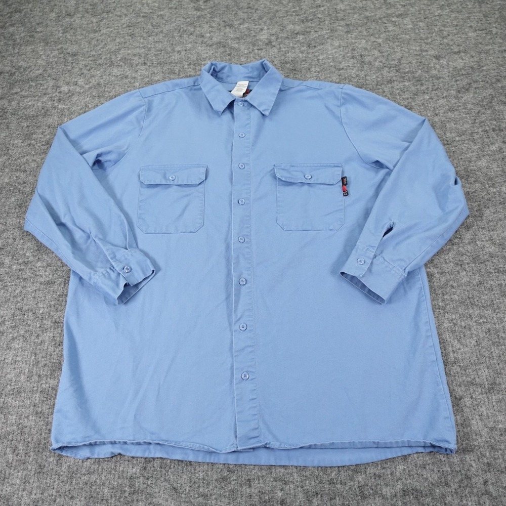 Walls Fr Shirt Mens Extra Large Tall Blue Cotton/Nylon Blend Flame Resistant‎